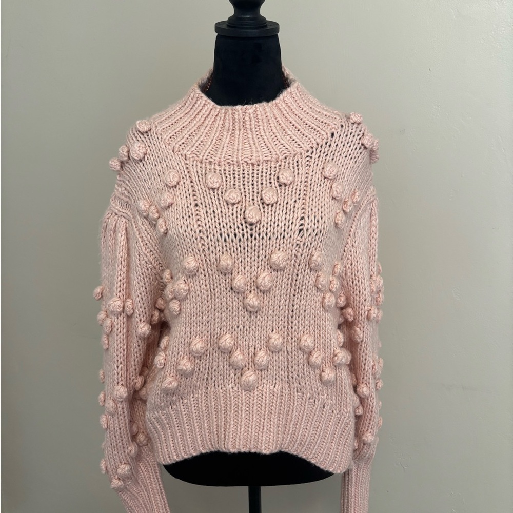 C/MEO Collective Pink Pom-Pom Knit Sweater